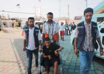 الهلال الأحمر يستضيف 88 مريضًا ومرافقًا ويشارك بإجلائهم إلى الأردن بتنسيق منظمة الصحة العالمية
