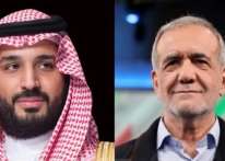 بن سلمان لبزشكيان: العالم الإسلامي مجتمع على دعم إيران ضد الاعتداءات الإسرائيلية