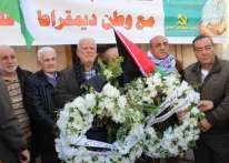 قيادة &quot;فتح&quot; وفصائل منظمة التحرير الفلسطينية في لبنان تُكلِّل بالورد النصب التذكاري للشهداء بصيدا