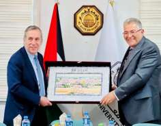 رئيس جامعة القدس يستقبل رئيس هارفارد الأمريكية في أول زيارة له لجامعة فلسطينية