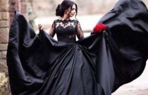 شاهد: سيدة سعودية تتحدى زوجها أثناء حفل زفافها بفستان أسود