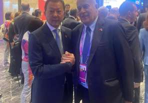 الرجوب يلتقي نائب وزير الشباب والرياضة الصيني