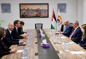 الشيخ يبحث مع وفد أوروبي وقف العدوان على غزة واعتداءات المستوطنين