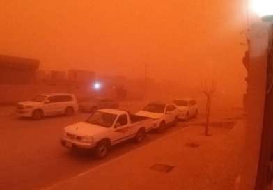 توقف حركة الملاحة في مطار بغداد الدولي بسبب عاصفة ترابية