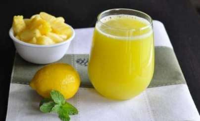 طريقة تحضير عصير الأناناس والليمون المنعش