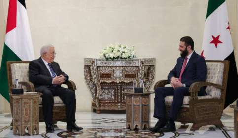 تفاصيل اجتماع الرئيس عباس مع نظيره السوري أحمد الشرع