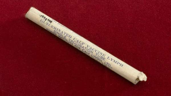 A sample of early smallpox vaccine