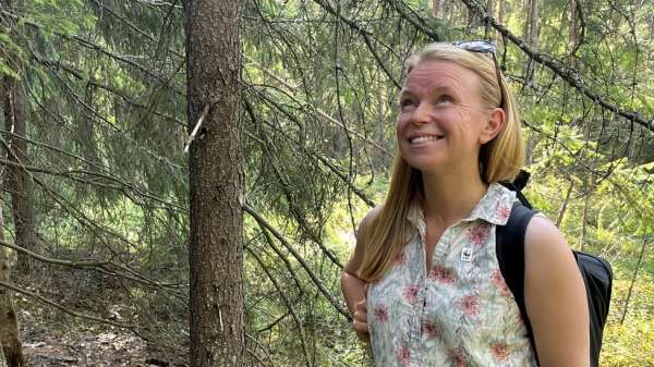 Mai Suominen in a Finnish forest