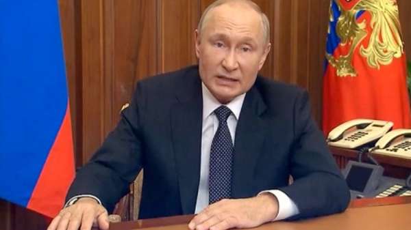الرئيس الروسي فلاديمير بوتين يعلن التعبئة العسكرية الجزئية اعتبارا من اليوم الأربعاء 21 سبتمبر/ أيلول، للدفاع عن الأراضي الروسية التي يريد الغرب 