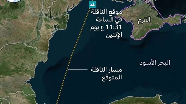 مسار سفن الحبوب الأوكرانية